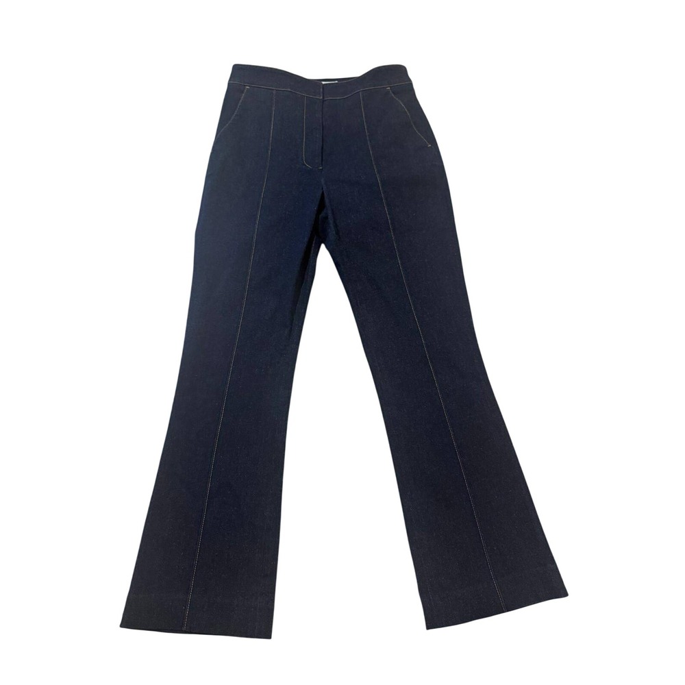 Veronica Beard Dark Oxford Flare Leg Trouser Jeans Indigo Blue Size 6